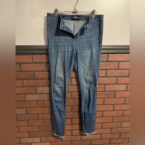 Hollister ultra high rise legging stretch jeans | medium blue | 15 long W32 L30